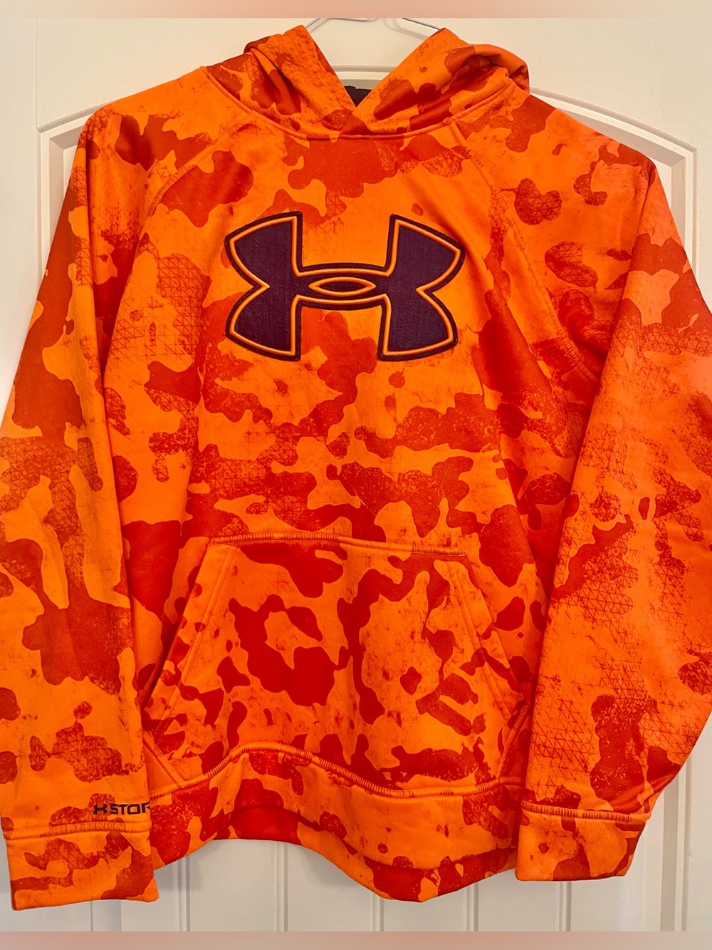 Under Armour Youth XL Orange Camo Hoodie